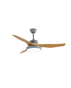 it-Lighting Nitinat 25W 3CCT LED Fan Light in Gray with Wooden Color 102000230